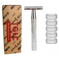 The Great Living Co Premium Double Edge Safety Razor Plus Blades - Silver